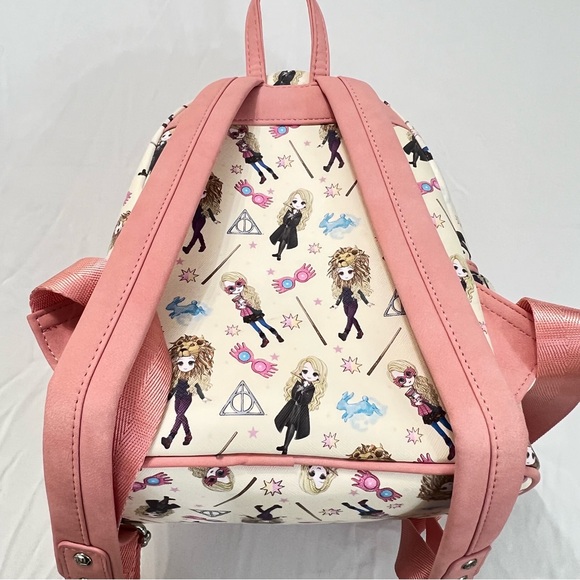 Loungefly Cream and Pink Harry Potter Luna Lovegood Mini Backpack - Picture 5 of 11